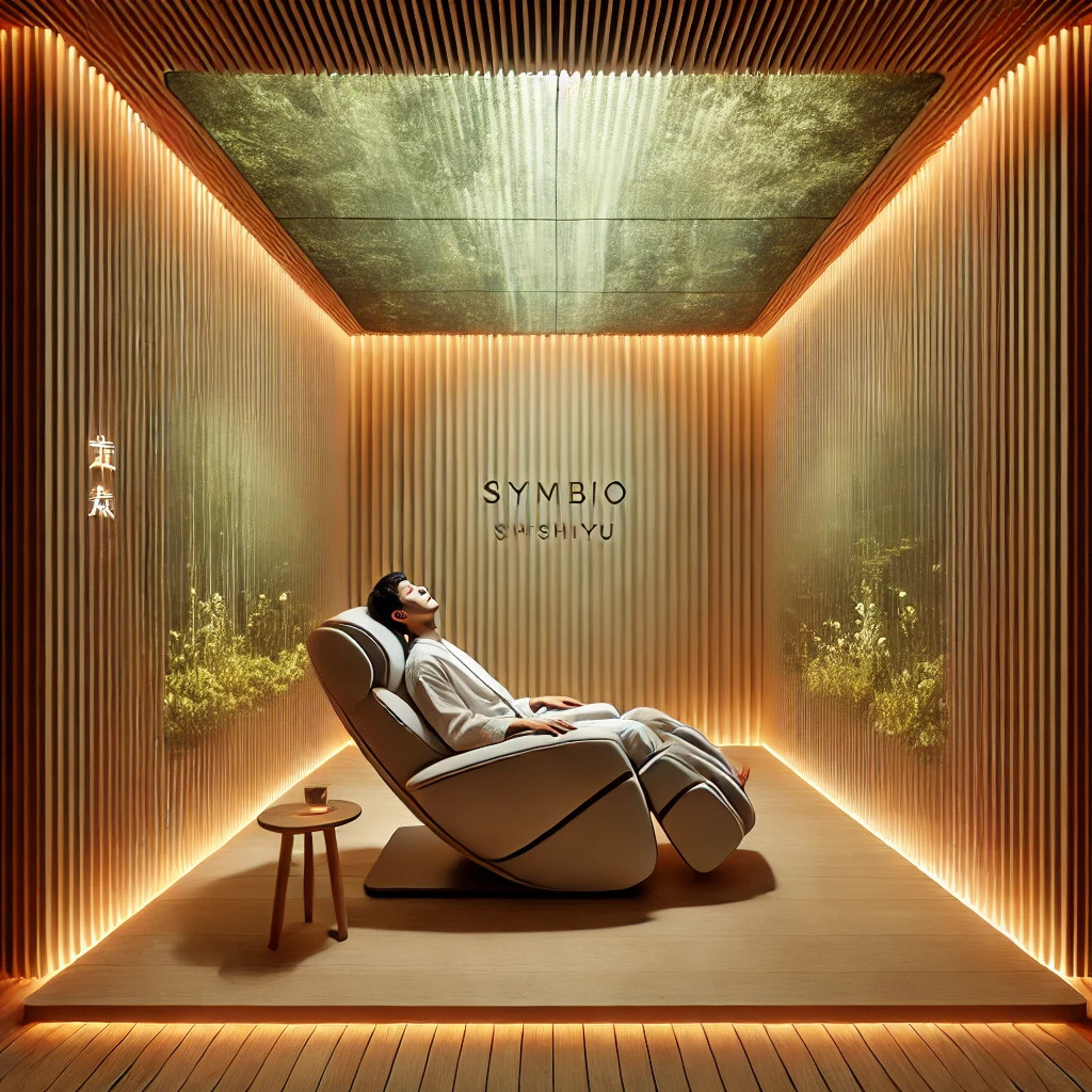 Salle de relaxation avec fauteuil massant